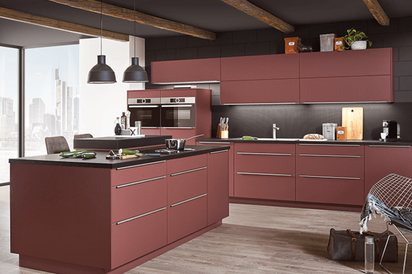 Moderne Küche mit Farbe. Bild: inpuncto