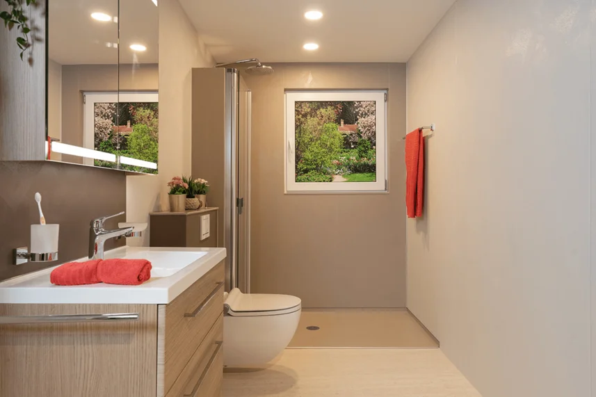 Modernes Badezimmer. Bild: viterma AG