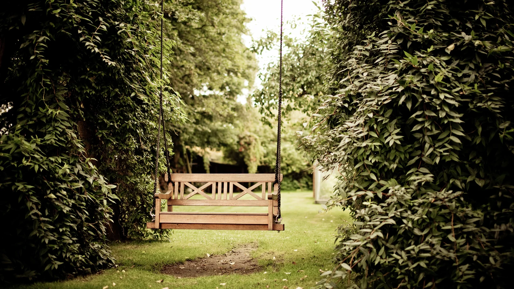 Gazebo against trees